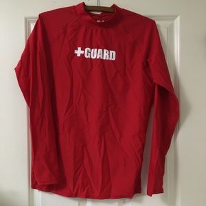 Red Lifeguard Rashguard